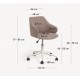 Chaise de bureau rose et pieds acier blanc mat Nara VeryForma