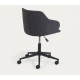 Chaise de bureau gris foncé et pieds acier noir mat Nara VeryForma