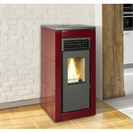 Ferlux Nerea 10 kW Pelletkachel Imperial Rood