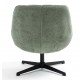 Ena Green Swivel Fabric Armchair VeryForma