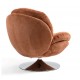 Swivel Chair Top Rust Velvet Fabric VeryForma