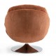 Swivel Chair Top Rust Velvet Fabric VeryForma