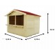 Sylva 4x2,4m Habrita 9.6m2 spruce wood merchant shop