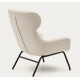 Lina fauteuil in witte badstof en VeryForma staal