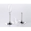 2 Champagne flutes with 2 supports bright Tin OA1710